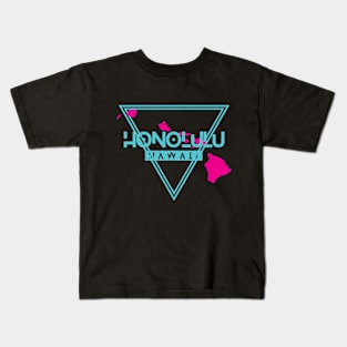 Honolulu Hawaii Retro Vintage Triangle HI Kids T-Shirt